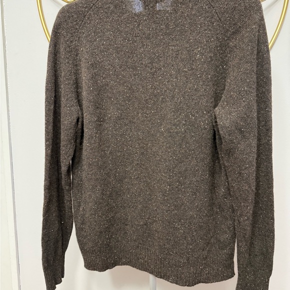 Eddie Bauer Nordic Fair Isle Green Lamb's Wool Camel Hair Sweater Size L Tall - Picture 2 of 9